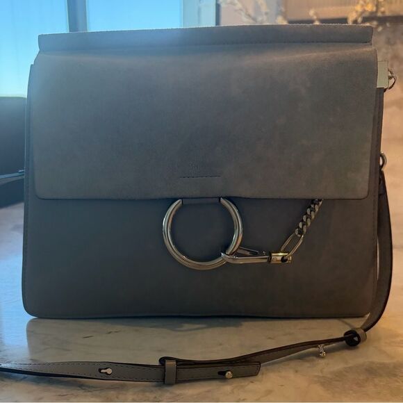 Chloe Leather and Suede Shoulder or Crossbody Handbag - Picture 1 of 15